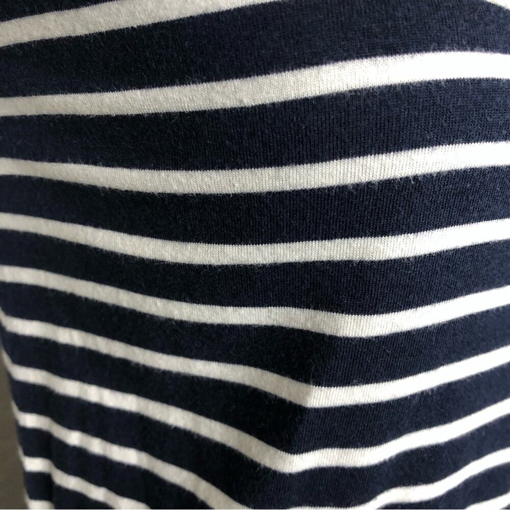 Boden navy blue white striped cap sleeve knit dress size 2R - Picture 15 of 16